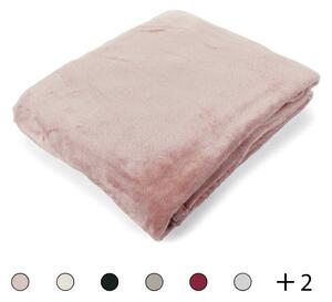 Coperta multiuso 130x160 cm in tessuto flannel fleece caldo e traspirante Sibilla