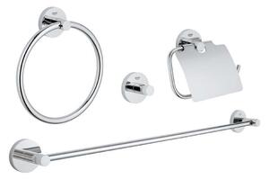 Grohe Essentials - Set accessori per il bagno 4 in 1, cromato 40776001