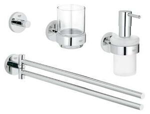 Grohe Essentials - Set accessori per il bagno 4 in 1, cromato 40846001