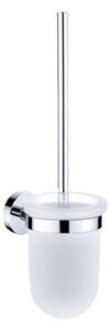 Nimco Unix - Scopino WC con supporto a parete, vetro opaco/cromo UN 13094WN-26