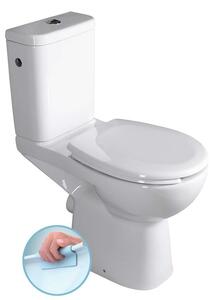 Sapho Etiuda - WC monoblocco per portatori di handicap CLEAN ON, Rimless, scarico posteriore, bianco K11-0221