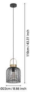 EGLO Lampada a sospensione Roundham, diametro 22 cm