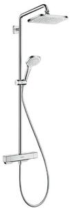 Hansgrohe Croma - Set doccia Showerpipe con termostato, getto singolo, EcoSmart, cromo 27660000