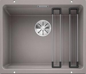 Blanco Etagon 500 - Lavello in silgranit, 530x460 mm, con barre di appoggio, color alluminio 522229