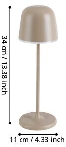EGLO Lampada LED da tavolo Mannera con accu, sabbia