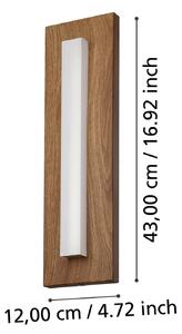 EGLO Applique LED da esterni Bitetto in look legno