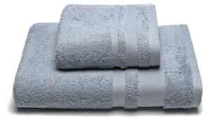Asciugamano Con Ospite In Cotone Soft Standard Spugnissima Tinta Unita Azzurro Caleffi