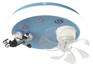 Lampada da soffitto LED dimmerabile per bambini con ventilatore LED/48W/230V 3000/4000/6000K blu