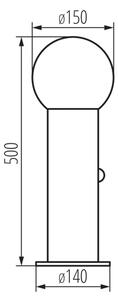 Kanlux 46084 - Lampada da esterno con sensore STONO 1xE27/15W/230V 50 cm IP65 antracite