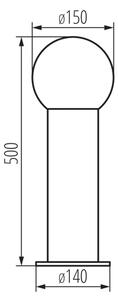 Kanlux 46083 - Lampada da esterno STONO 1xE27/15W/230V 50 cm IP65 antracite