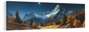Quadro su tela – Fiaba invernale chalet di montagna