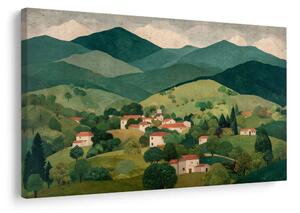 Quadro su tela – Paesaggio rurale nella valle