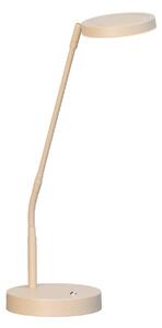 FISCHER & HONSEL Lampada da scrivania Sorento, dimmerabile, Crema / Ambra, Soggiorno / Sala da pranzo, Metallo, Moderno, Lampada da tavolo LED