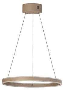 FISCHER & HONSEL Lampada LED a sospensione Silvio, Ø 60 cm, greige, metallo, CCT dimmerabile, Soggiorno / Sala da pranzo, Metallo, Moderno