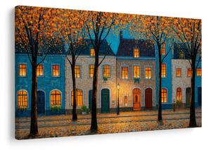 Quadro su tela – Sera autunnale in strada