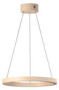 FISCHER & HONSEL Lampada LED a sospensione Silvio, Ø 60 cm, color sabbia, metallo, CCT dimmerabile, Crema / Ambra, Soggiorno / Sala da pranzo, Metallo, Moderno