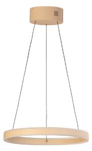 FISCHER & HONSEL Lampada LED a sospensione Silvio, Ø 50 cm, color sabbia, metallo, CCT, dimmerabile, Crema / Ambra, Soggiorno / Sala da pranzo, Metallo, Moderno
