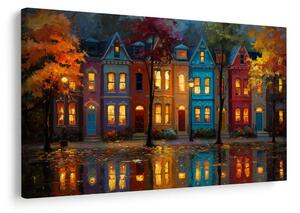 Quadro su tela – Sera autunnale in città