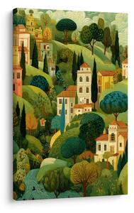 Quadro su tela – Idillio rurale e colline