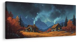 Quadro su tela – Baite natalizie in montagna