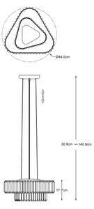 Zuma Line P0496-04G-F7AC - Lampadario a sospensione HELIOS su cavo 4xG9/33W/230V dorato