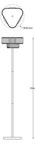Zuma Line F0496-03G-F7AC - Lampada da terra HELIOS 3xG9/33W/230V dorata
