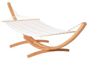 VivaGarden Amaca da Giardino Autoportante con Supporto in Legno e Cotone 392x120x102 colore Bianco