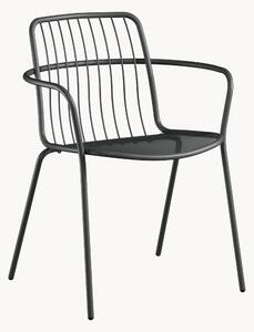 Set di 2 sedie da giardino impilabili con braccioli Alisea