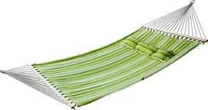 VivaGarden Amaca da Giardino Matrimoniale 284x140 cm con Cuscino in Cotone colore Verde/Giallo