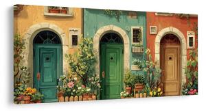 Quadro su tela – Porte romantiche e fiori