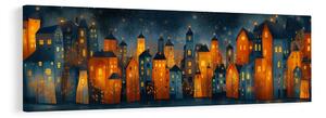 Quadro su tela – Scenografia notturna festiva