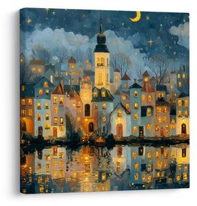 Quadro su tela – Pace festiva sul fiume