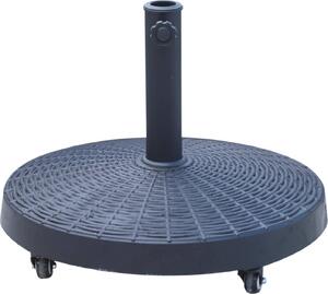 VivaGarden Base per Ombrellone da 38 mm e 4 8mm in Resina e Acciaio Nero 52 x 41cm