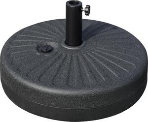 VivaGarden Base per Ombrellone da Giardino con Palo Centrale 3.8cm e 4.8cm HDPE Nero