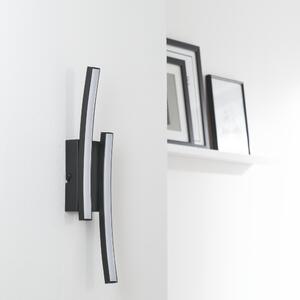 Applique design Beryl LED nero, in alluminio, 33x6.5 cm, INSPIRE