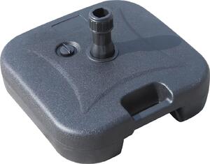 VivaGarden Base per Ombrellone Riempibile con Acqua e Sabbia HDPE Nero 46x45x26 cm