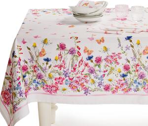 Tovaglia Da Cucina In Cotone Flower CM. 150X180 Caleffi Floreale Caleffi