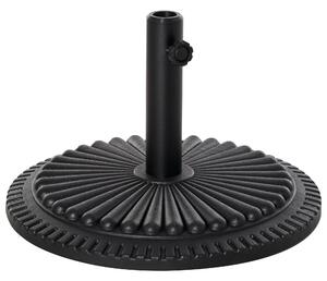 VivaGarden Base per Ombrellone Rotonda in Plastica da 15kg per Pali da 35-38-48mm 49x32Acm Nero