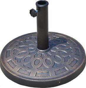 VivaGarden Base per Ombrellone Rotonda In Resina Marrone 44x33 cm