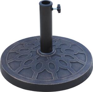 VivaGarden Base per Ombrellone Rotondo per Pali da 38 e 48 mm in Resina e Acciaio 45 cm colore Bronzo