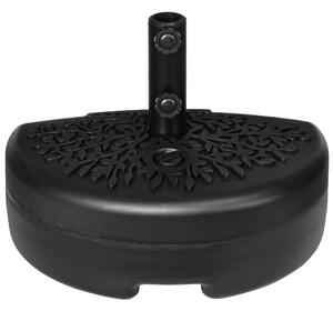 VivaGarden Base per Ombrellone Semicircolare Riempibile con Sabbia o Acqua per Pali 38-48mm colore Nero