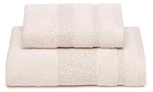 Asciugamano Con Ospite In Cotone Smith CM 40X55+55X100 Caleffi Tinta Unita Vaniglia Caleffi