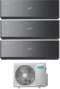 Hisense Climatizzatore Trial Split Inverter 9000+9000+9000 Btu Condizionatore con Pompa di Calore Classe A++/A++ Gas R32 Wi-Fi (Unit Interna + Uni