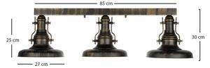 Brilagi - Lampada da soffitto PYRONIC 3xE27/40W/230V bronzo/patina