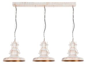 Brilagi - Lampadario a catena PYRONIC 3xE27/40W/230V crema/patina