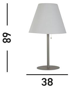 Searchlight Lampada da tavolo LED solare Venice I, IP44, bianco/argento I, Alluminio / Grigio / Zincato, Plastica