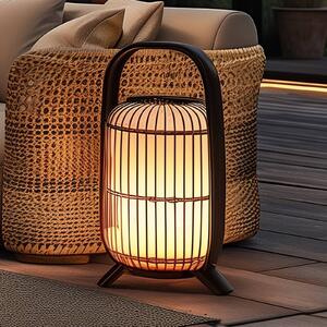 Lucande Lampada per terrazza Basket, plastica, nero IP44, 64 cm