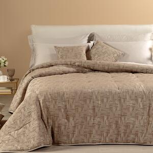 Trapunta Leggerissima In Raso Jacquard Serenissima Matrimoniale Dreaming Tortora Caleffi