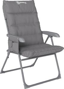 VivaGarden Sdraio da Giardino Pieghevole Schienale Reclinabile Dimensioni 66x58x105 cm colore Grigio Chiaro