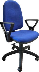 Living Design Sedia da Ufficio con Ruote Braccioli in Tessuto colore Blu